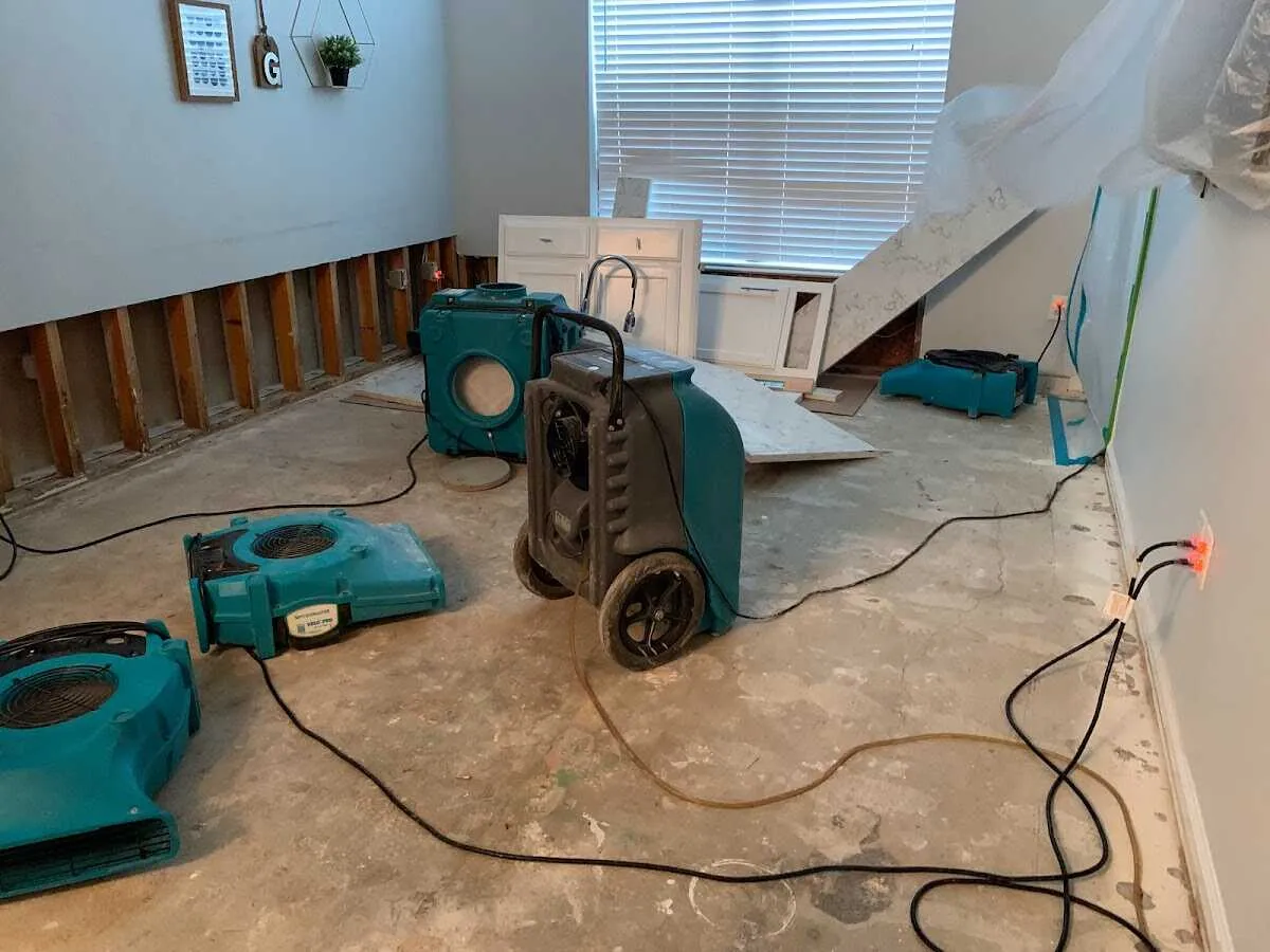 Dehumidifier in flood-cut room for Water Damage Restoration in South Apopka